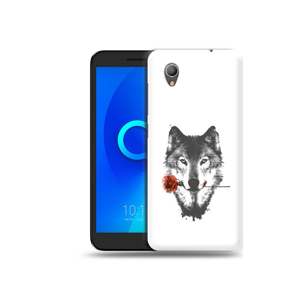 

Чехол MyPads Tocco для Alcatel 1 волк с розой (PT227134.658.270), Прозрачный, Tocco