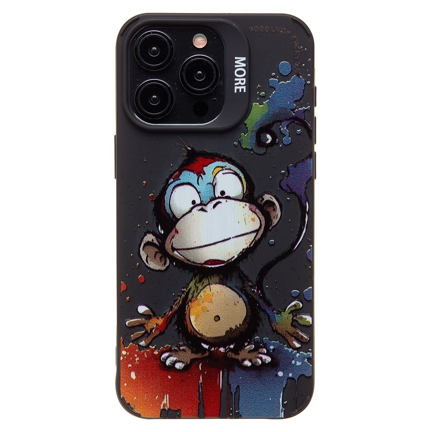 

Чехол для iPhone 15 Pro Max силиконовый (рис. 335/обезьяна) <черный>