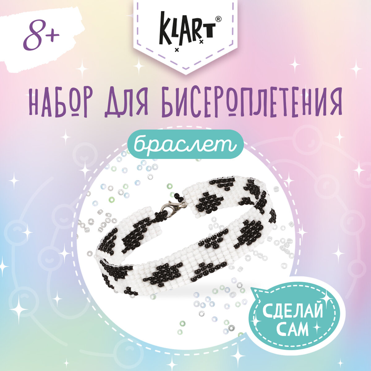 Набор для бисероплетения Klart 11-004 Браслет. Коровка, для детей