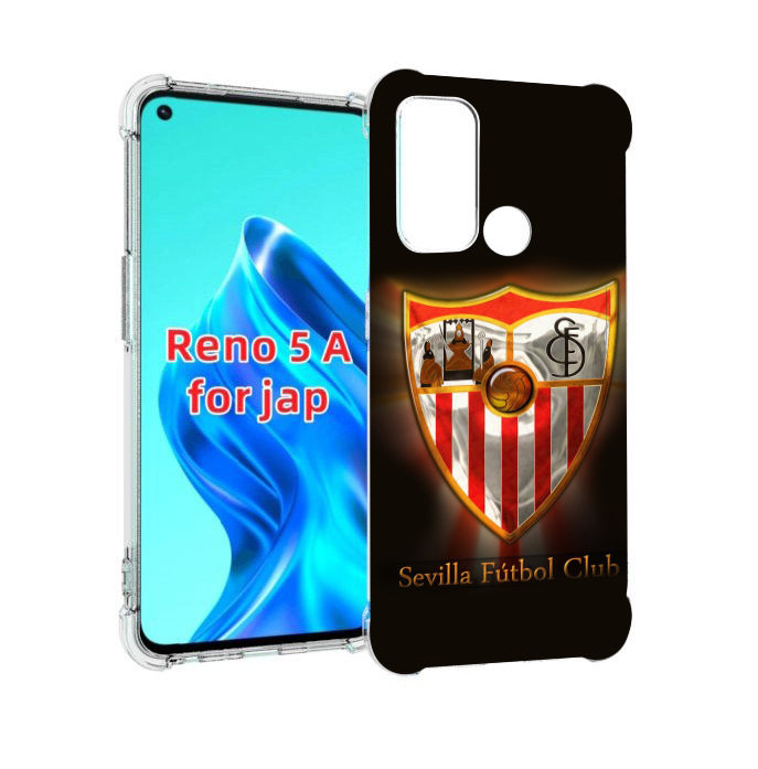 

Чехол MyPads фк севилья испания мужской для Oppo Reno 5A, Прозрачный, Tocco