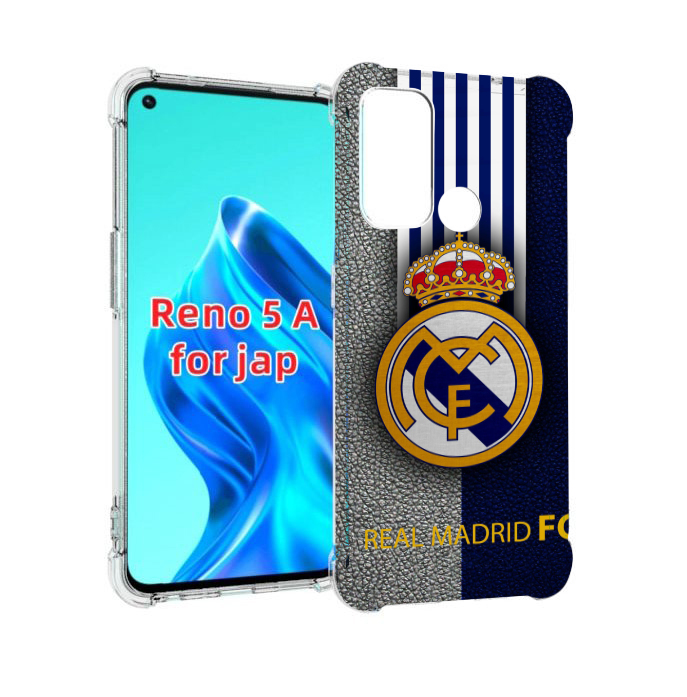 

Чехол MyPads фк реал мадрид мужской для Oppo Reno 5A, Прозрачный, Tocco