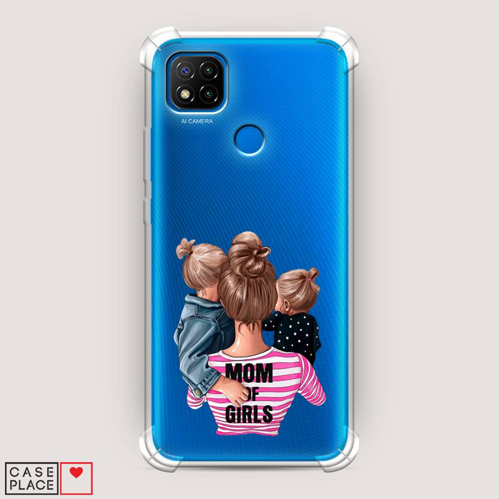 фото Противоударный силиконовый чехол "mom of girls" на xiaomi redmi 9c awog