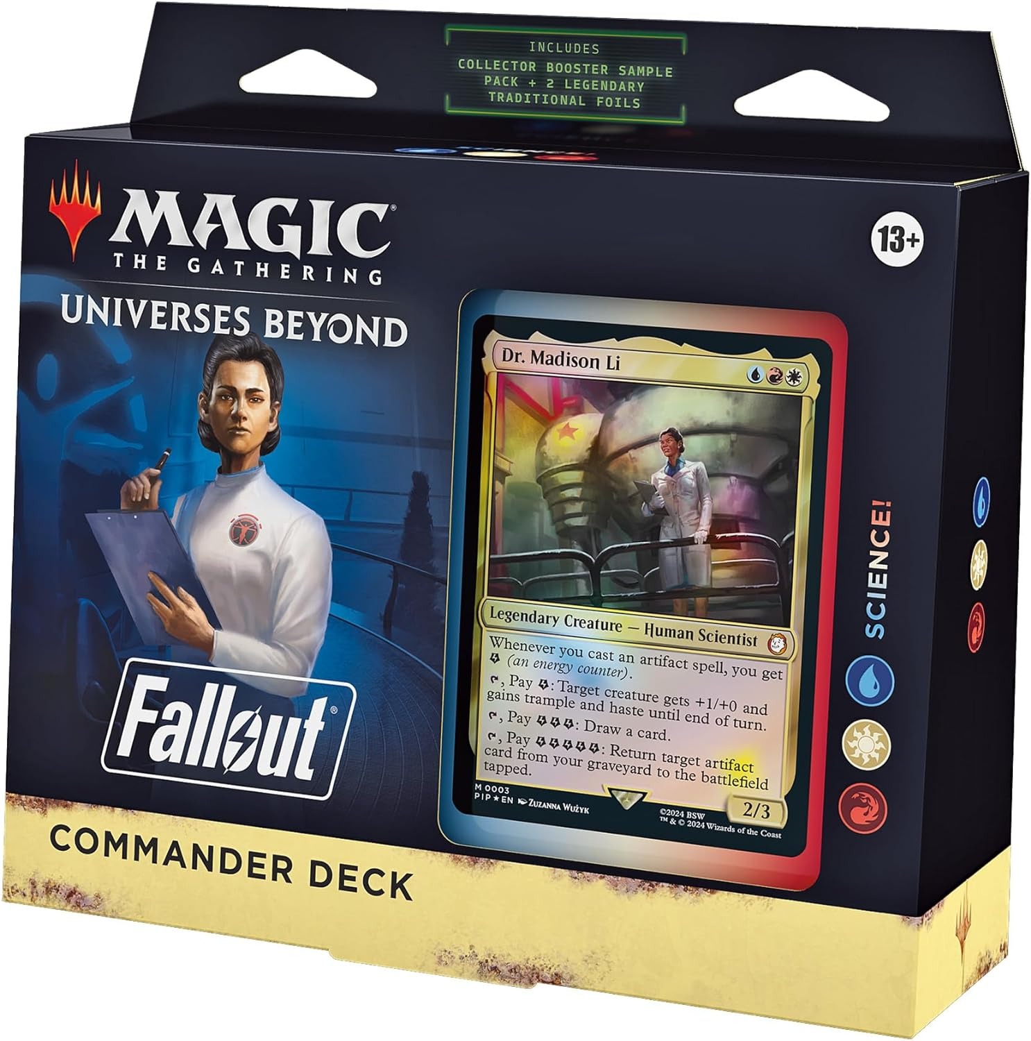 Дополнение для игры Magic The Gathering MTG Commander Deck Fallout Science! Английский дополнение для игры magic the gathering 5 драфт бустеров mtg the brothers war англ