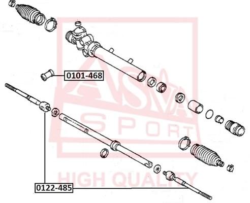 

Сайлентблок Рулевой Рейки Toyota Mark 2/Chaser/Cresta Gx100 1996-2001 ASVA арт. 0101-468