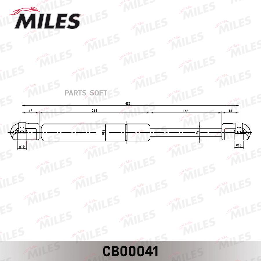 

Упор Газовый Miles Cb00041 Hyundai Ix35 10- / Амортизатор Багажника Miles арт. CB00041