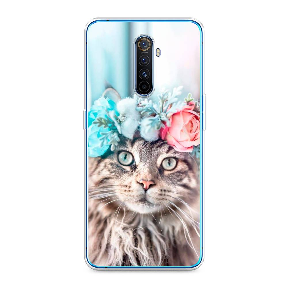 

Чехол Awog на Realme X2 Pro "Кот в венке", Разноцветный, 251750-2