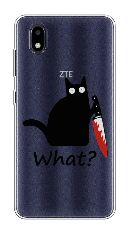 

Чехол на ZTE Blade A3 (2020) "Котик с ножом", Черный;красный, 133650-6