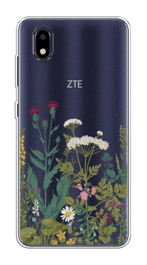 

Чехол на ZTE Blade A3 (2020) "Дикие полевые цветы", Зеленый;розовый;белый, 133650-2