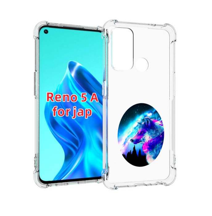 

Чехол MyPads голубой волк для Oppo Reno 5A, Прозрачный, Tocco