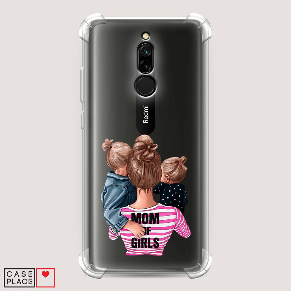 фото Противоударный силиконовый чехол "mom of girls" на xiaomi redmi 8 awog