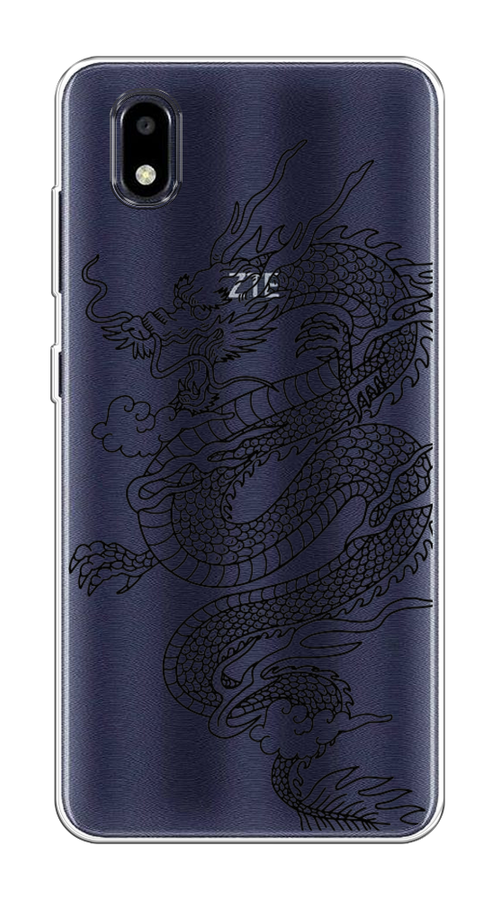 

Чехол на ZTE Blade A3 (2020) "Большой китайский дракон", Черный;серый, 133650-1