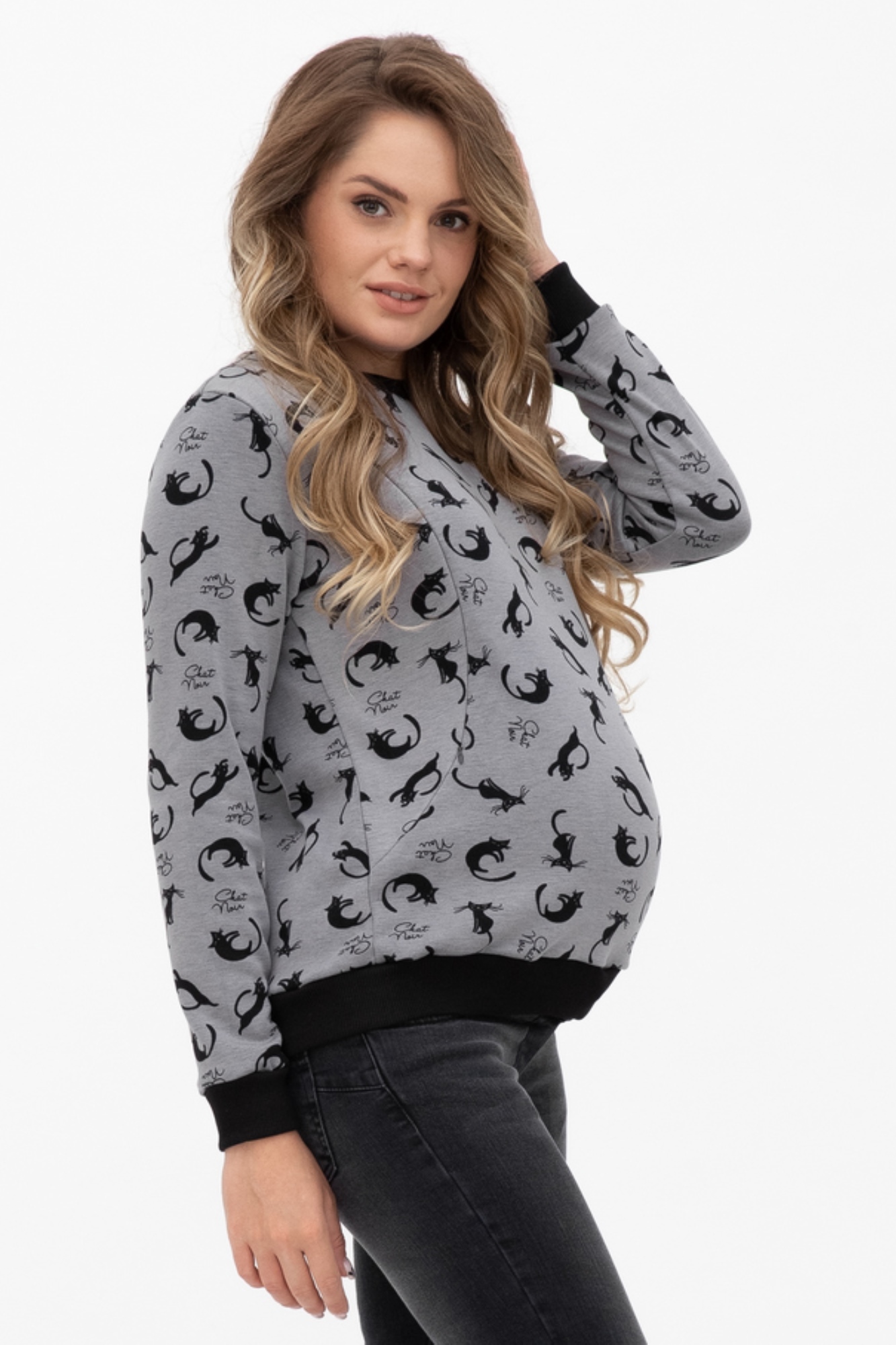 

Свитшот для беременных женский Mama's fantasy 07-10120MF серый 42 RU, 07-10120MF