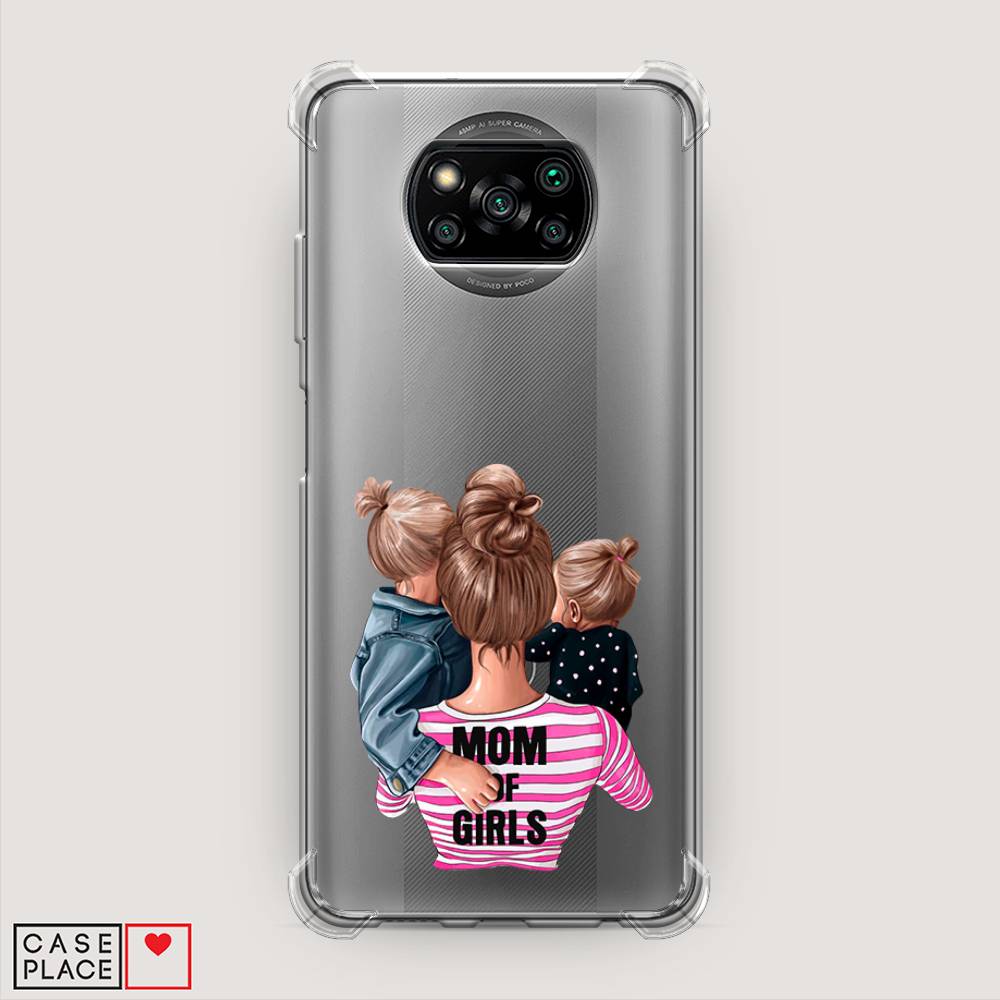 фото Противоударный силиконовый чехол "mom of girls" на xiaomi poco x3 pro awog