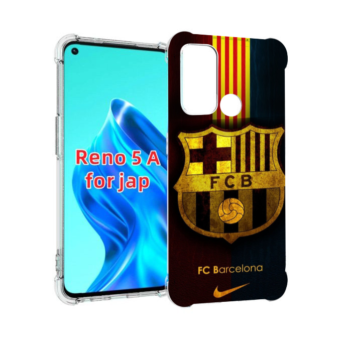 

Чехол MyPads фк барселона мужской для Oppo Reno 5A, Прозрачный, Tocco