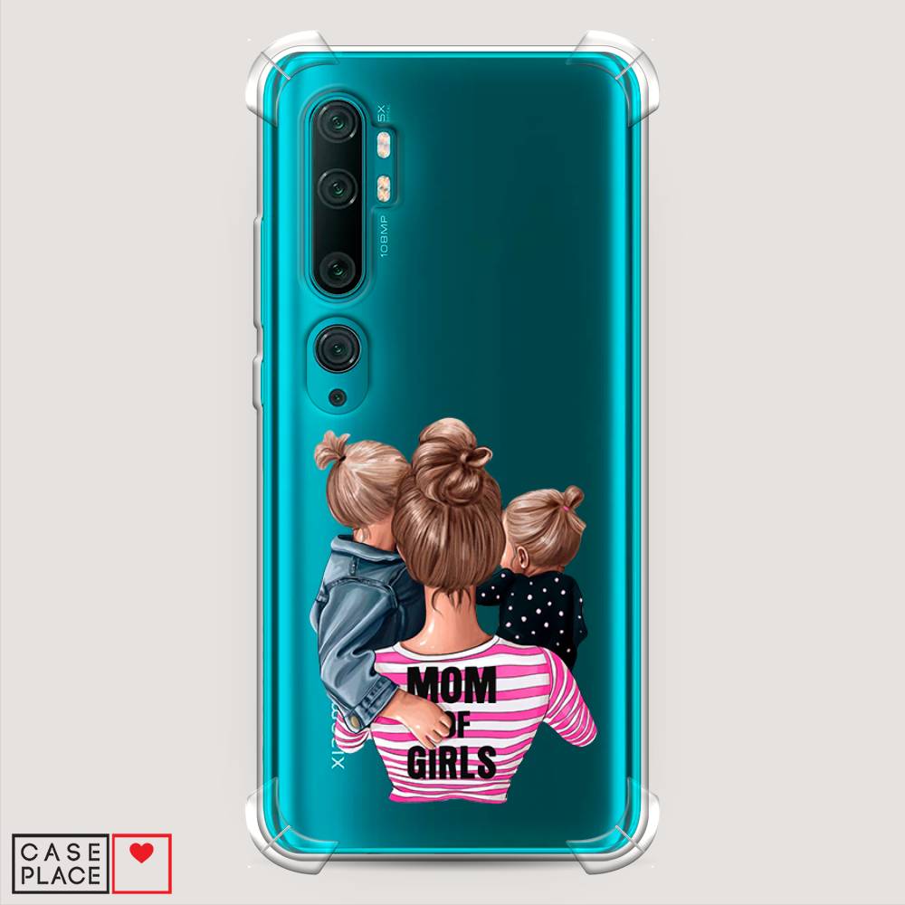 фото Противоударный силиконовый чехол "mom of girls" на xiaomi mi note 10 awog