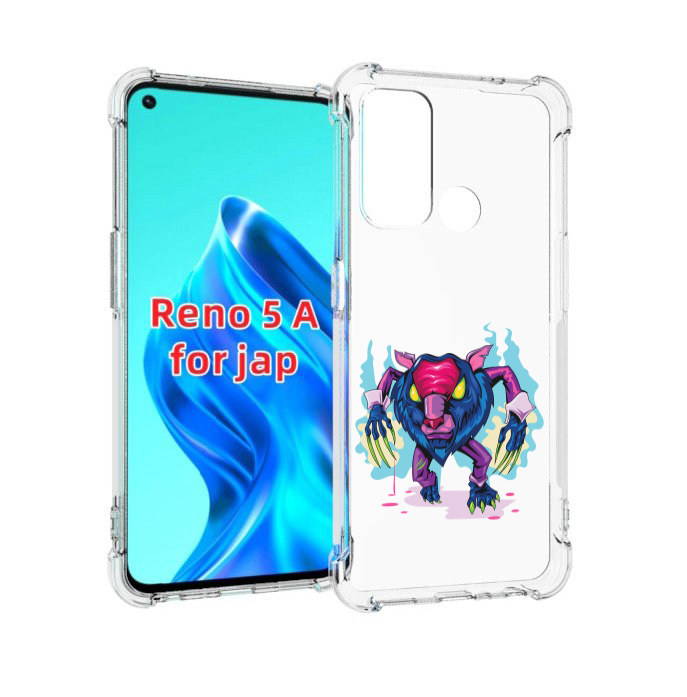 

Чехол MyPads фиолетовая-россомаха для Oppo Reno 5A, Прозрачный, Tocco