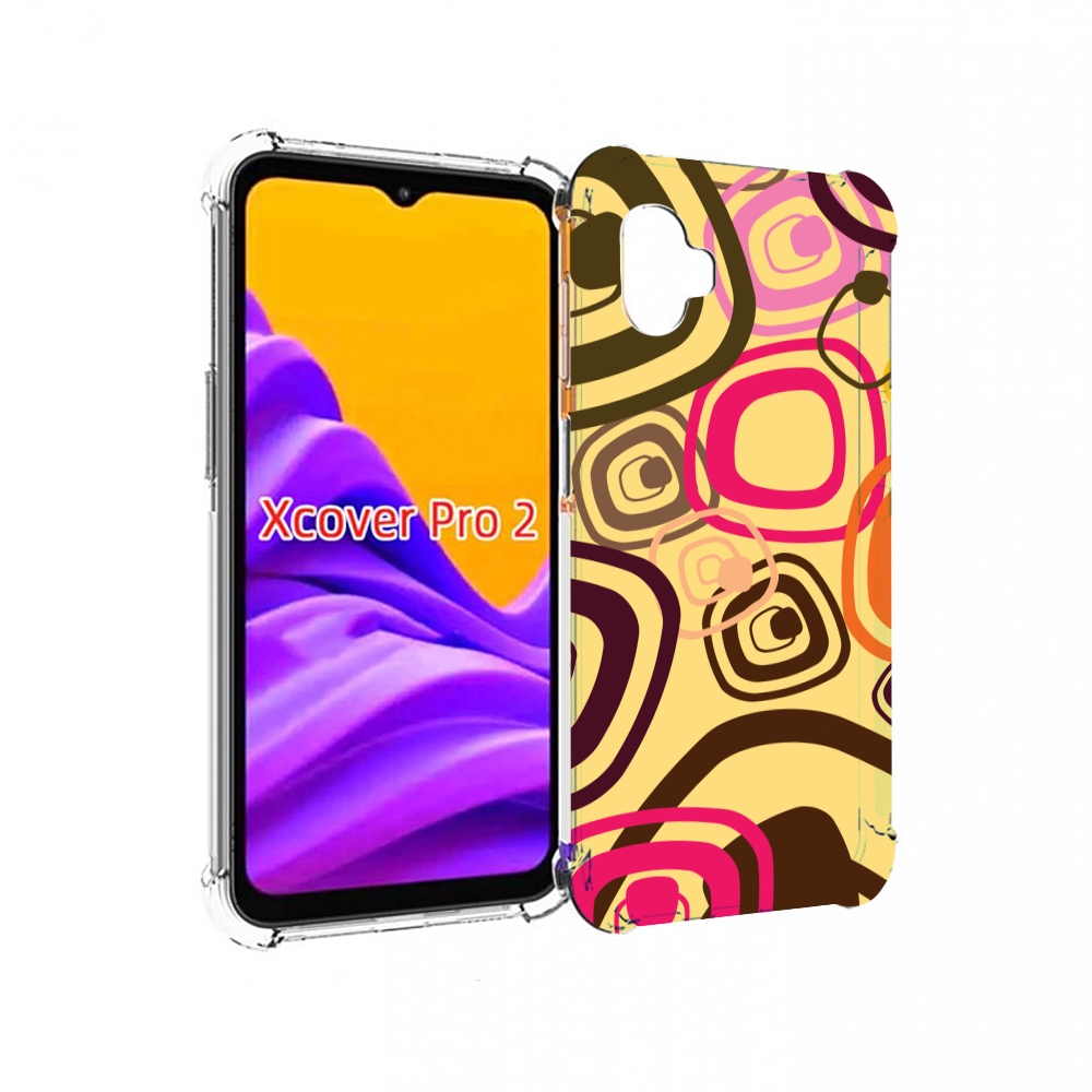 Чехол MyPads абстракция-на-желтом-фоне для Samsung Galaxy Xcover Pro 2