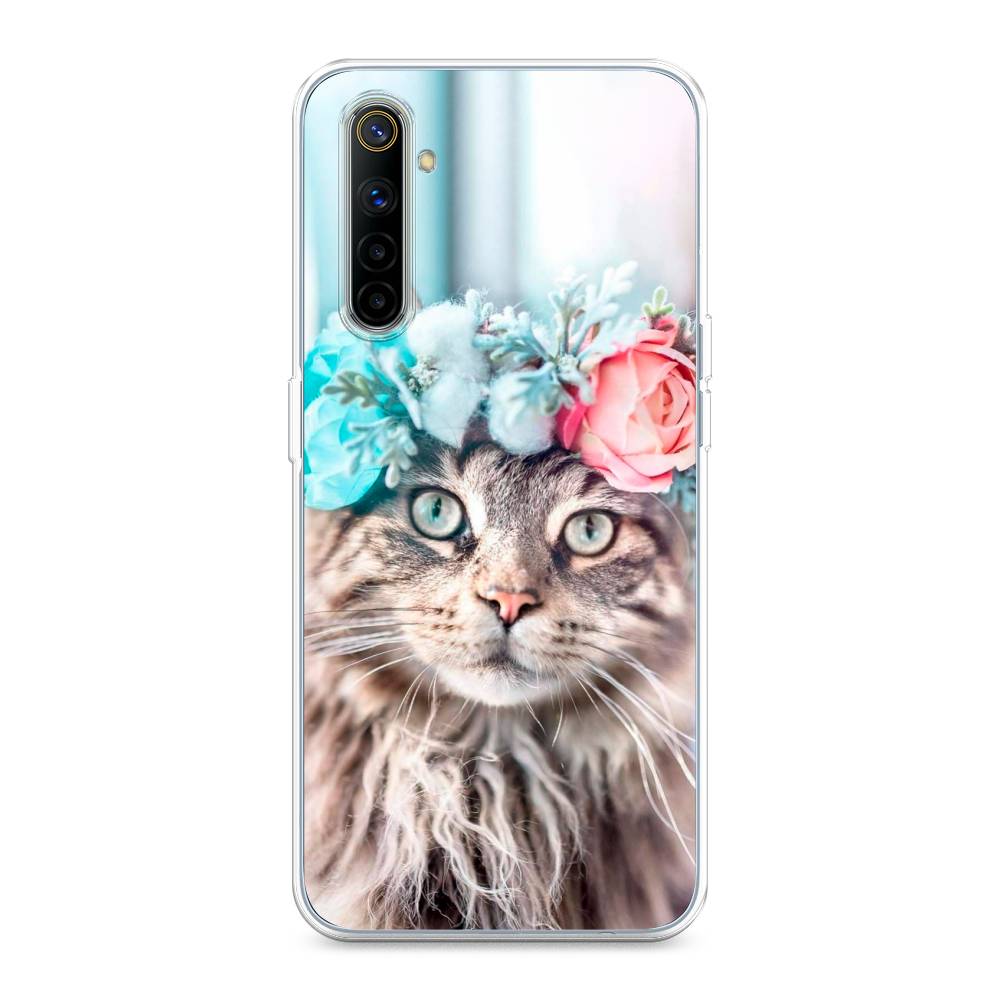 

Чехол Awog на Realme 6 "Кот в венке", Разноцветный, 252750-2