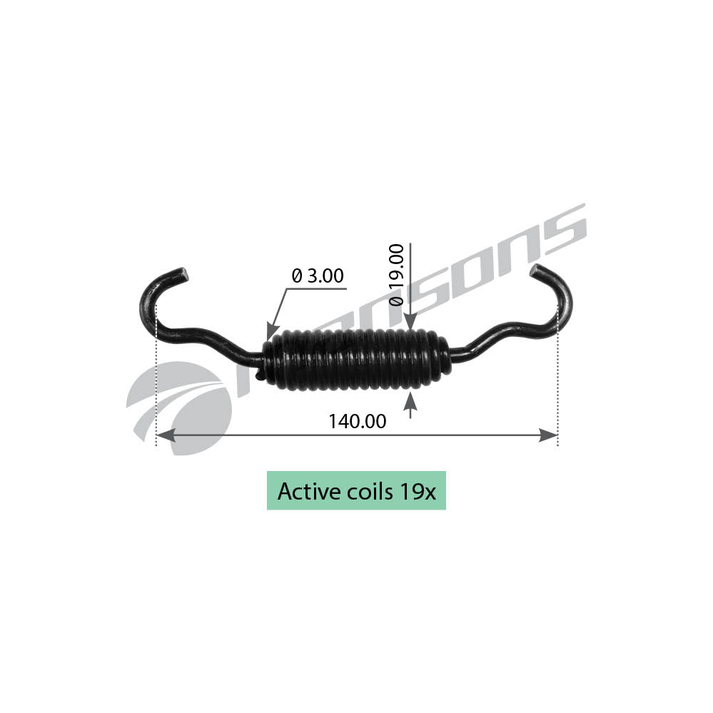 Пружина стяж торм колодок ROR 137x195 210₽