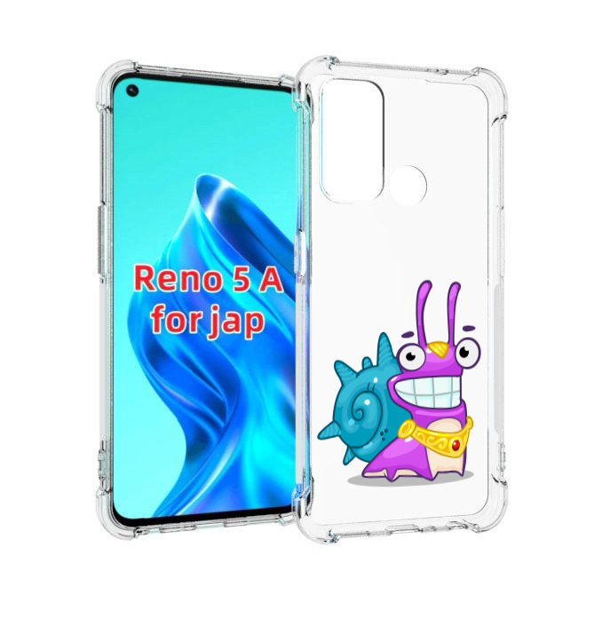 

Чехол MyPads улитка-принц для Oppo Reno 5A, Прозрачный, Tocco