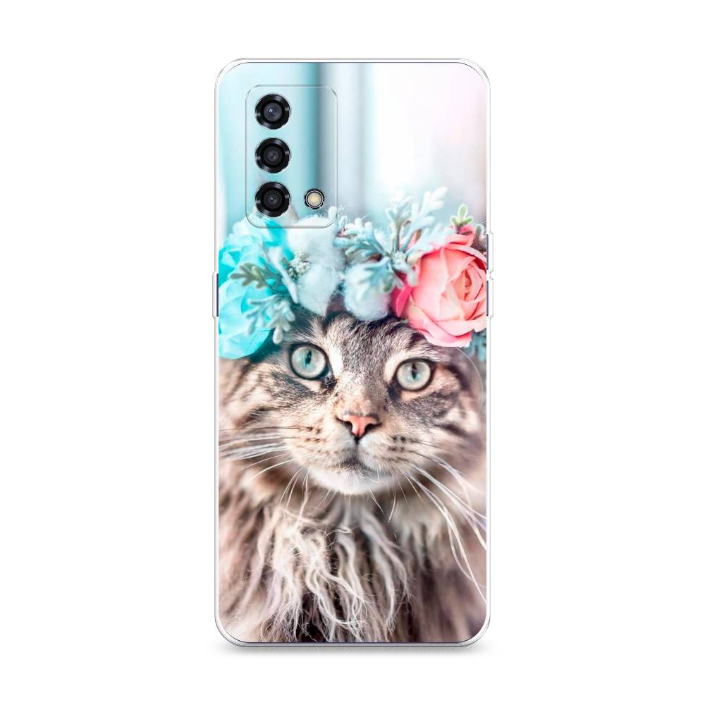 

Чехол Awog на Oppo Reno 6 Lite "Кот в венке", Разноцветный, 259550-2