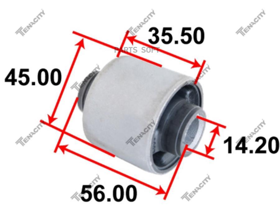 TENACITY ADMMI1004 Сайлентблок подушки редуктора Tenacity (2343) ADMMI1004  1шт