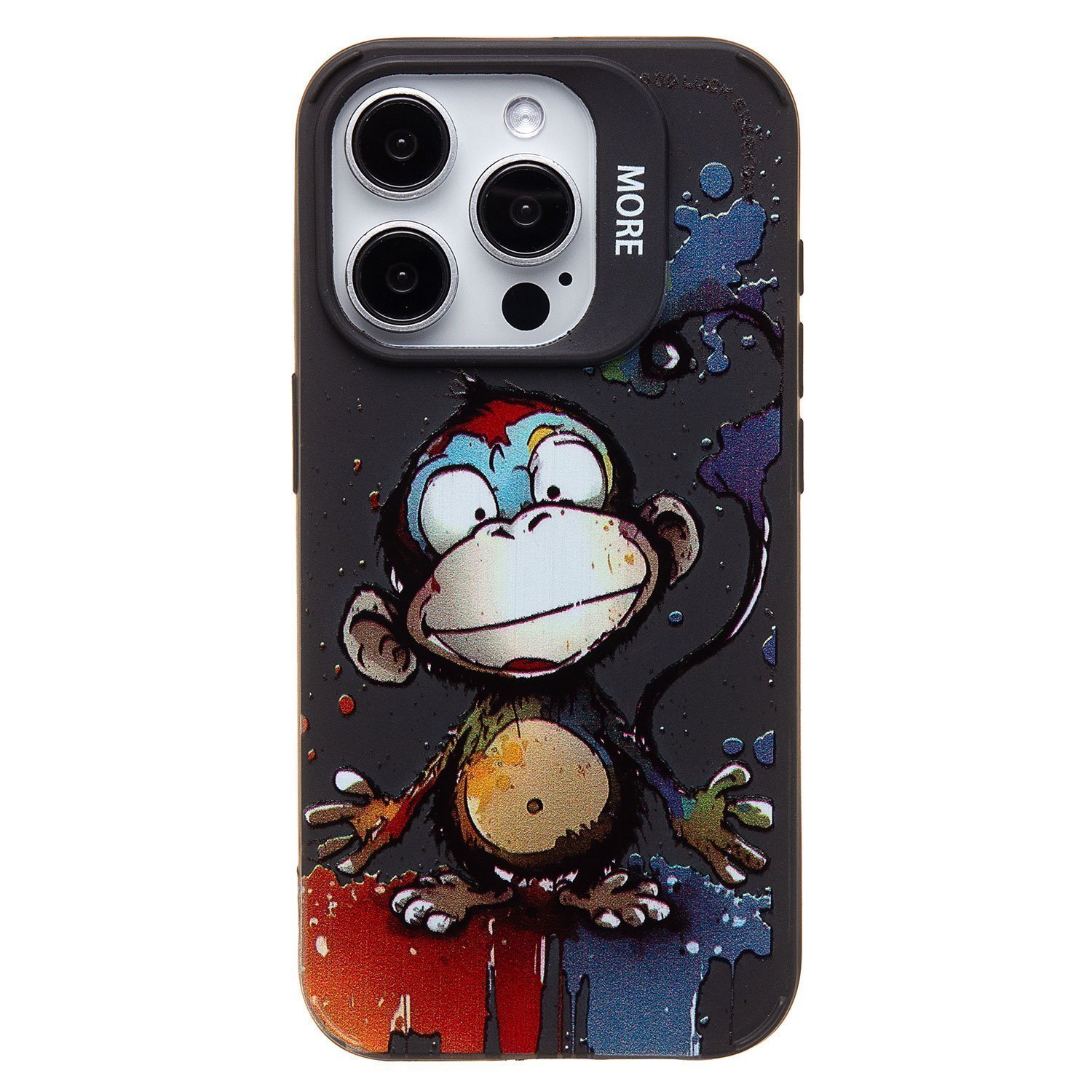 

Чехол для iPhone 15 Pro силиконовый (рис. 335/обезьяна) <черный>