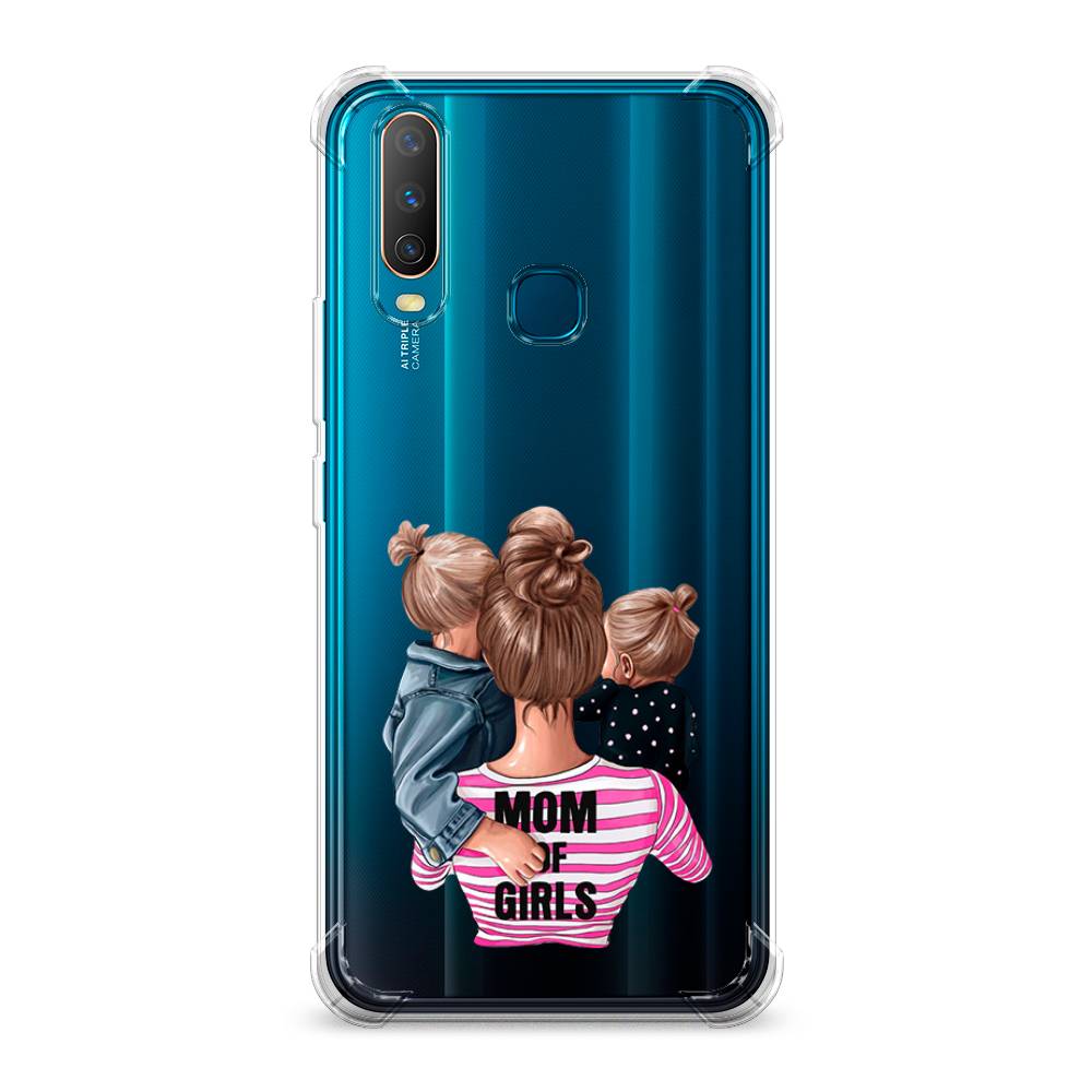 фото Противоударный силиконовый чехол "mom of girls" на vivo y12 awog