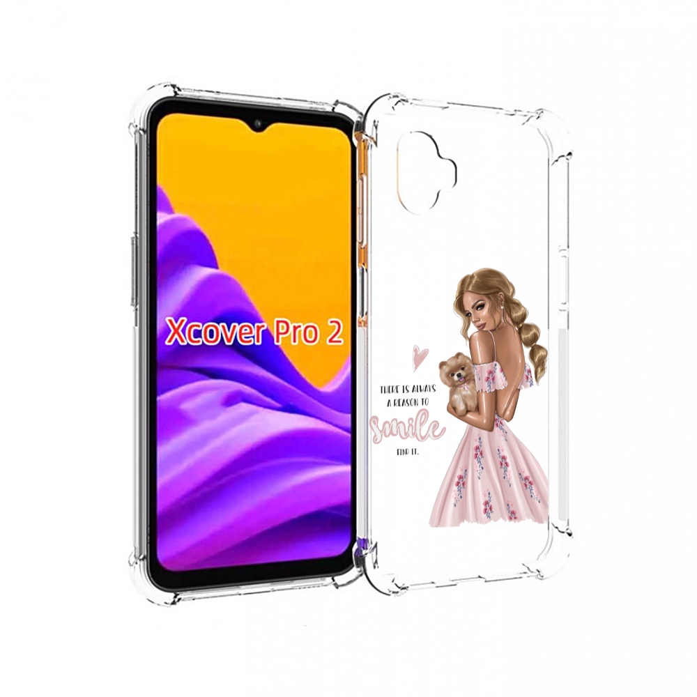 

Чехол MyPads Улыбайся-чаще женский для Samsung Galaxy Xcover Pro 2, Прозрачный, Tocco