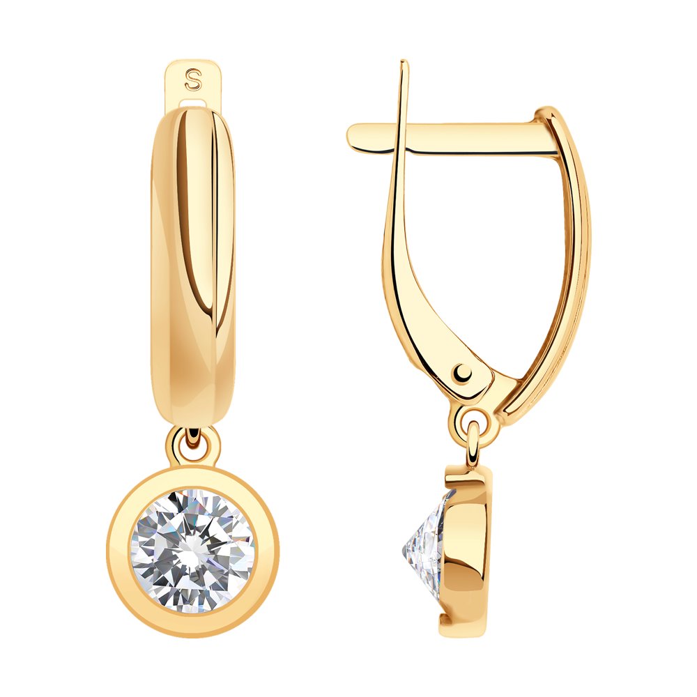 

Серьги из серебра с фианитом SOKOLOV 93020802, 93020802