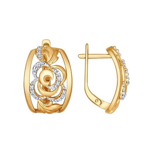

Серьги из серебра с фианитом SOKOLOV 93020708, 93020708