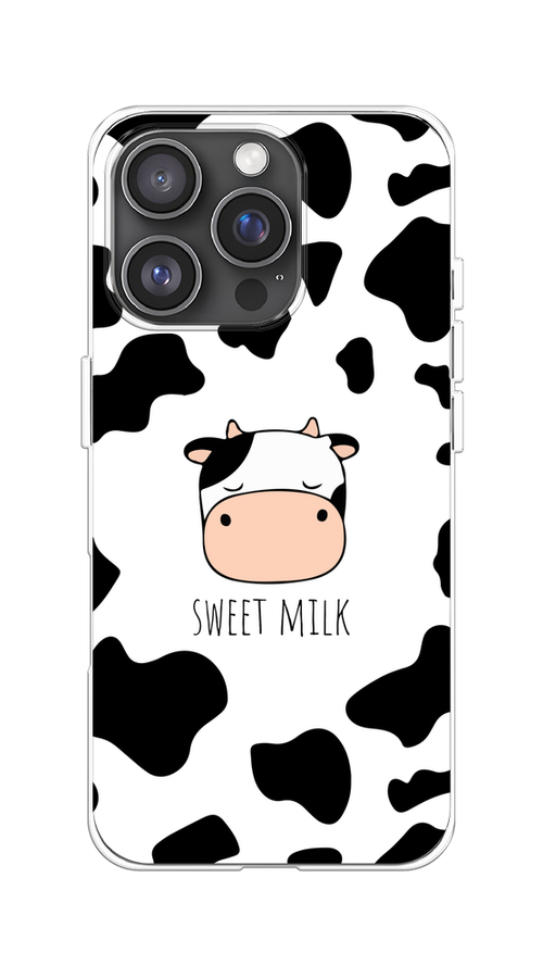 

Чехол на Apple iPhone 16 Pro "Sweet milk", Розовый;белый;черный, 16250-1