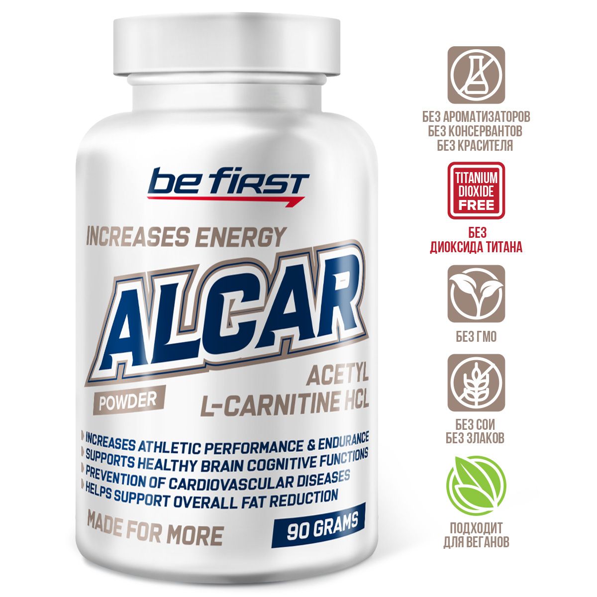 L-Carnitine Be First Alcar Powder 90 г Unflavoured