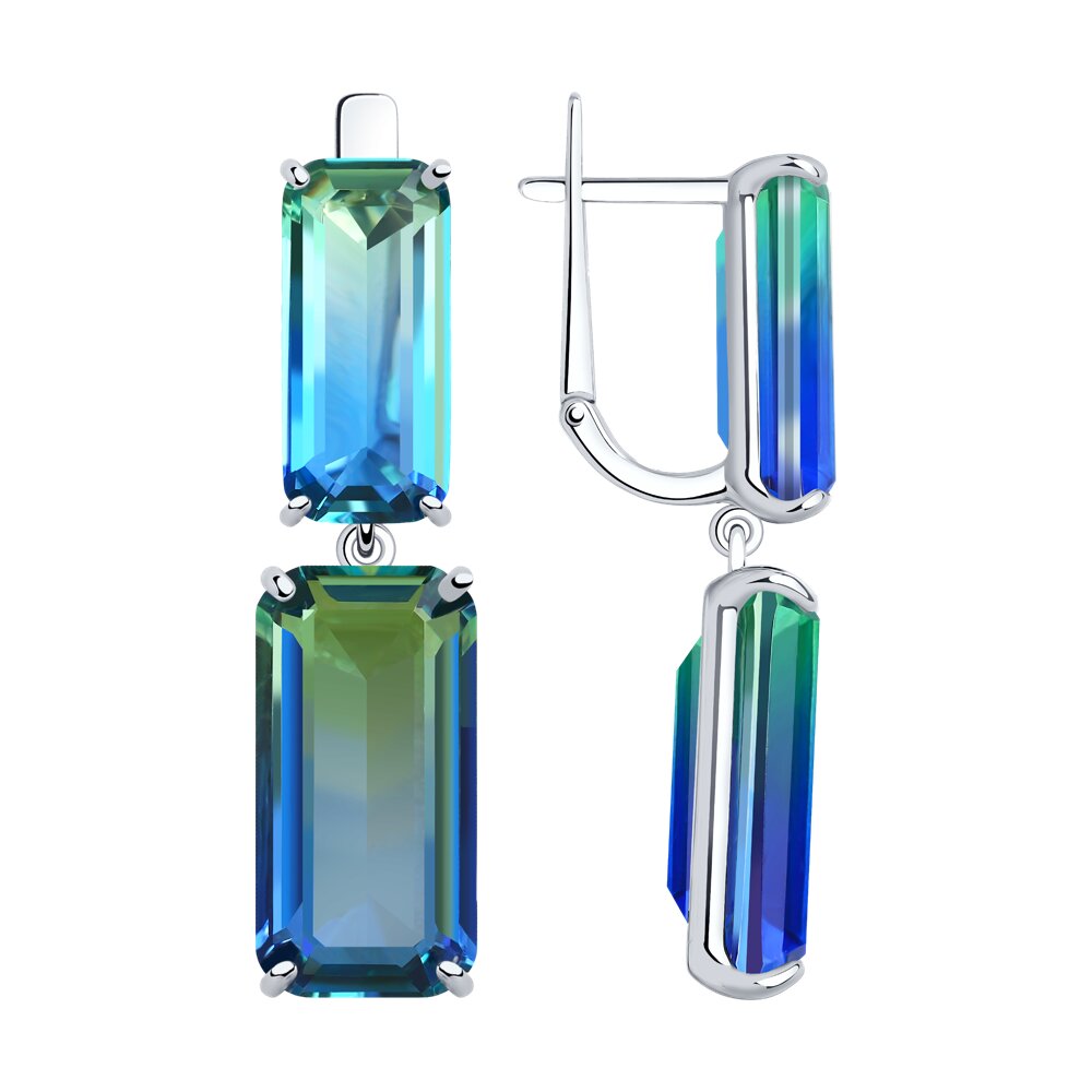 

Серьги из серебра с ситаллом искусственным SOKOLOV 92022585, 92022585