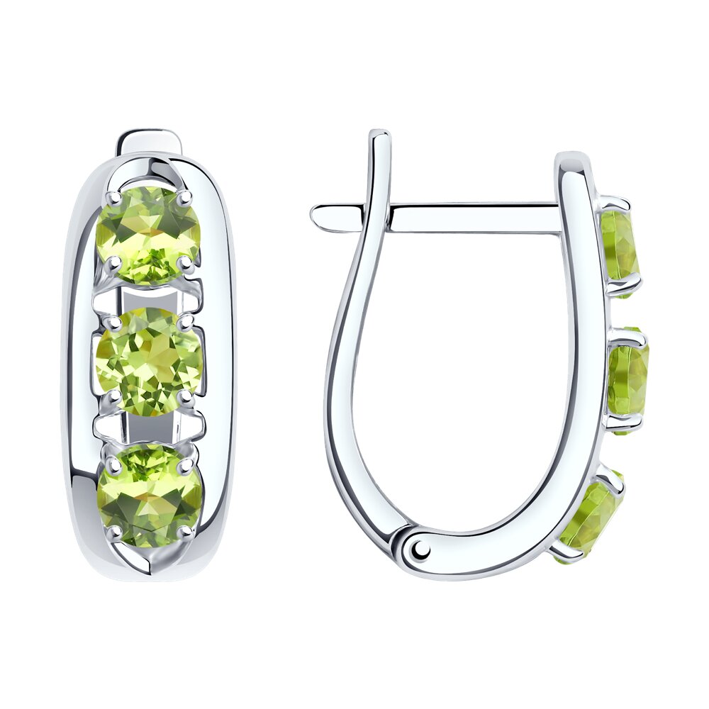 

Серьги из серебра SOKOLOV 92022570, хризолит, 92022570