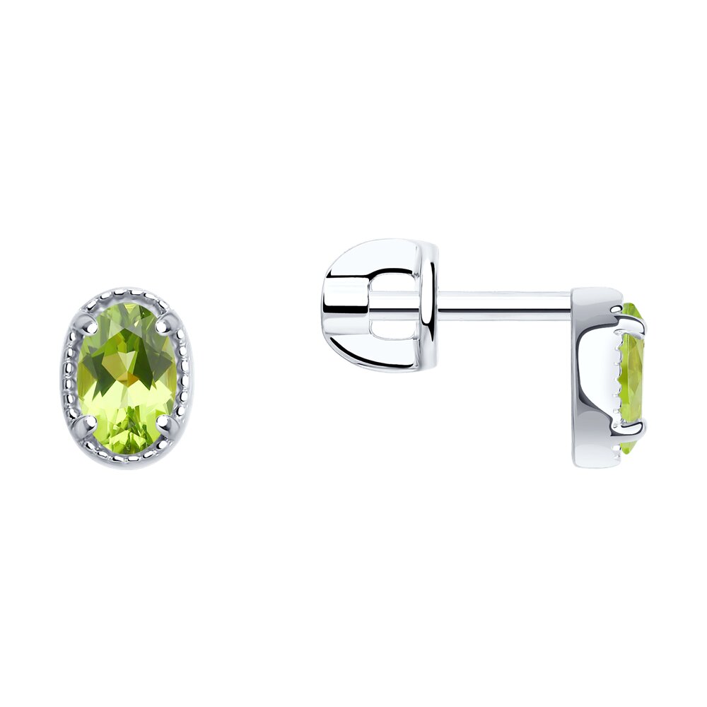 

Серьги пусеты из серебра SOKOLOV 92022544, хризолит, 92022544