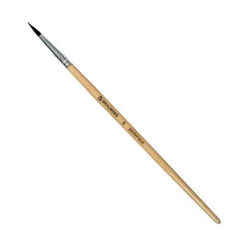 

Кисть Brauberg, белка, круглая, №3 (200180), 30шт.