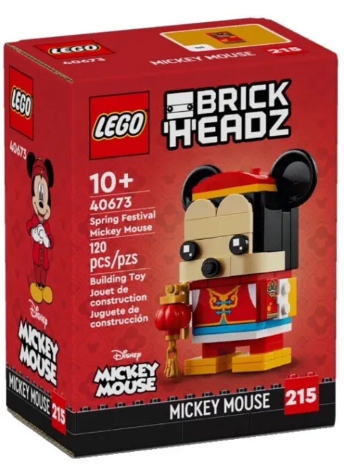 Конструктор LEGO BrickHeadz Весенний фестиваль Микки Мауса 40673, 120 дет. пупс в костюме микки маус