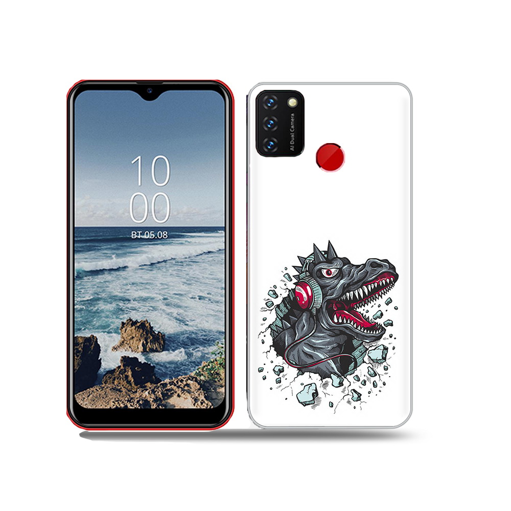 

Чехол MyPads Tocco для BQ 6631G Surf Нарисованный динозавр в наушниках, Прозрачный, Tocco