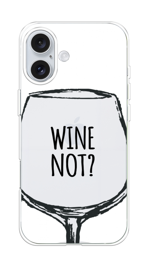 

Чехол на Apple iPhone 16 Plus "Wine not white", Белый, 16150-1