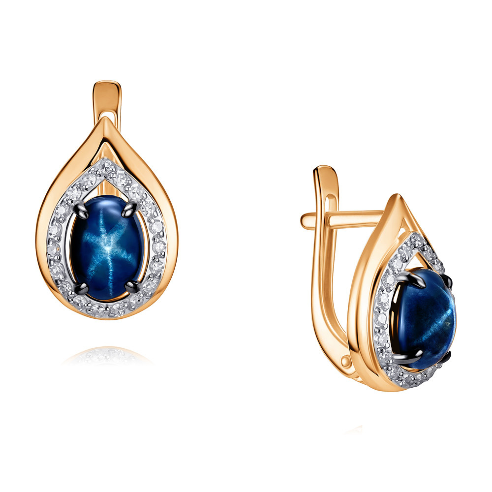 

Серьги из красного золота с бриллиантом/сапфиром ADAMAS 2424581-А500ДЧ-432, 2424581-А500ДЧ-432