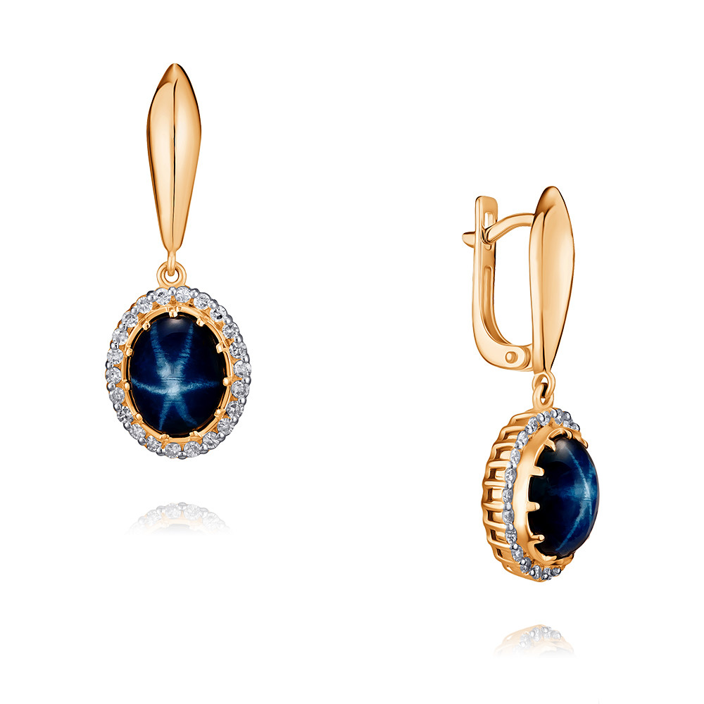 

Серьги из красного золота с сапфиром/бриллиантом ADAMAS 24038131/01-А50Д-432, 24038131/01-А50Д-432