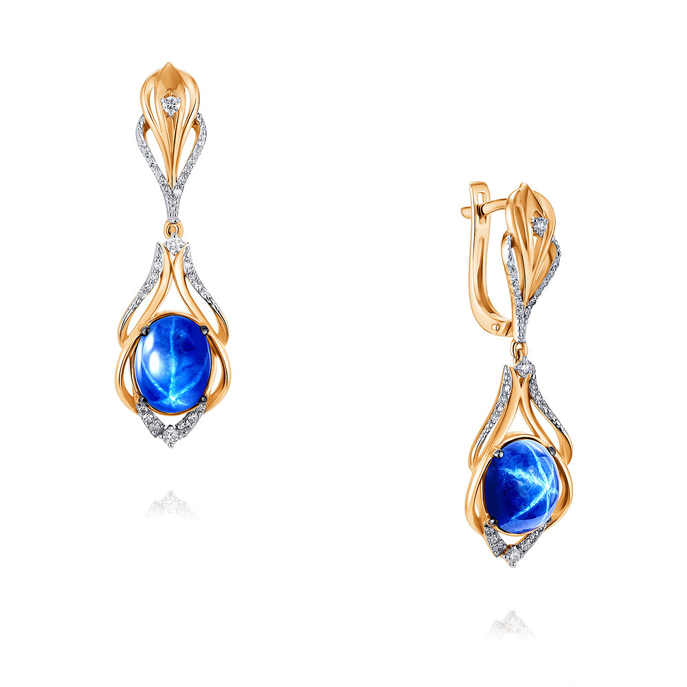

Серьги из красного золота с сапфиром/бриллиантом ADAMAS 24038129/01-А50Д-432, 24038129/01-А50Д-432