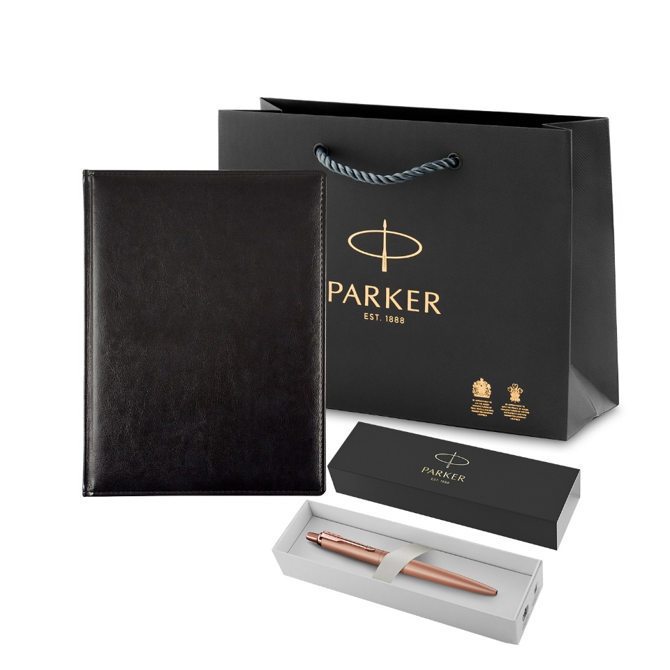 

Набор с ежедневником и шариковой ручкой Parker Jotter XL Monochrome SE20 Pink Gold PGT