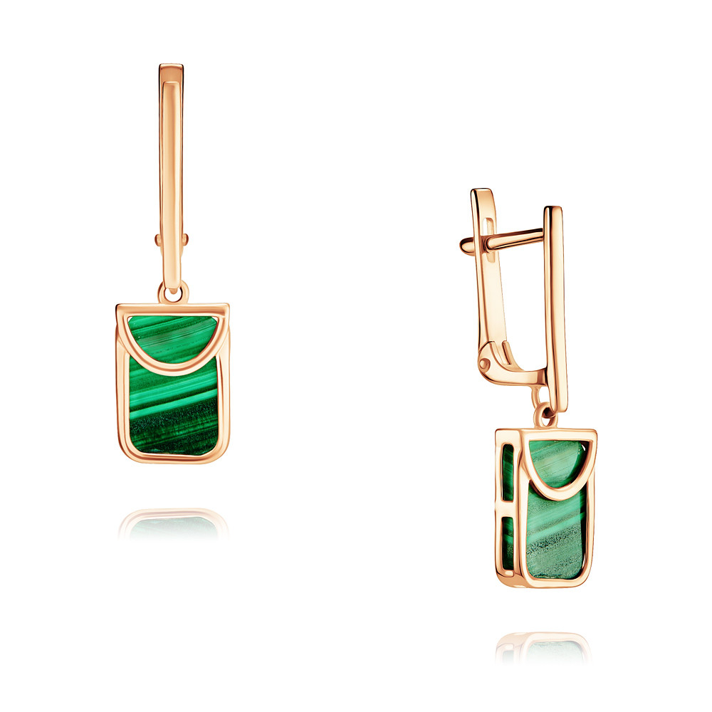 

Серьги из красного золота с малахитом ADAMAS 24038119/01-А50-737, 24038119/01-А50-737