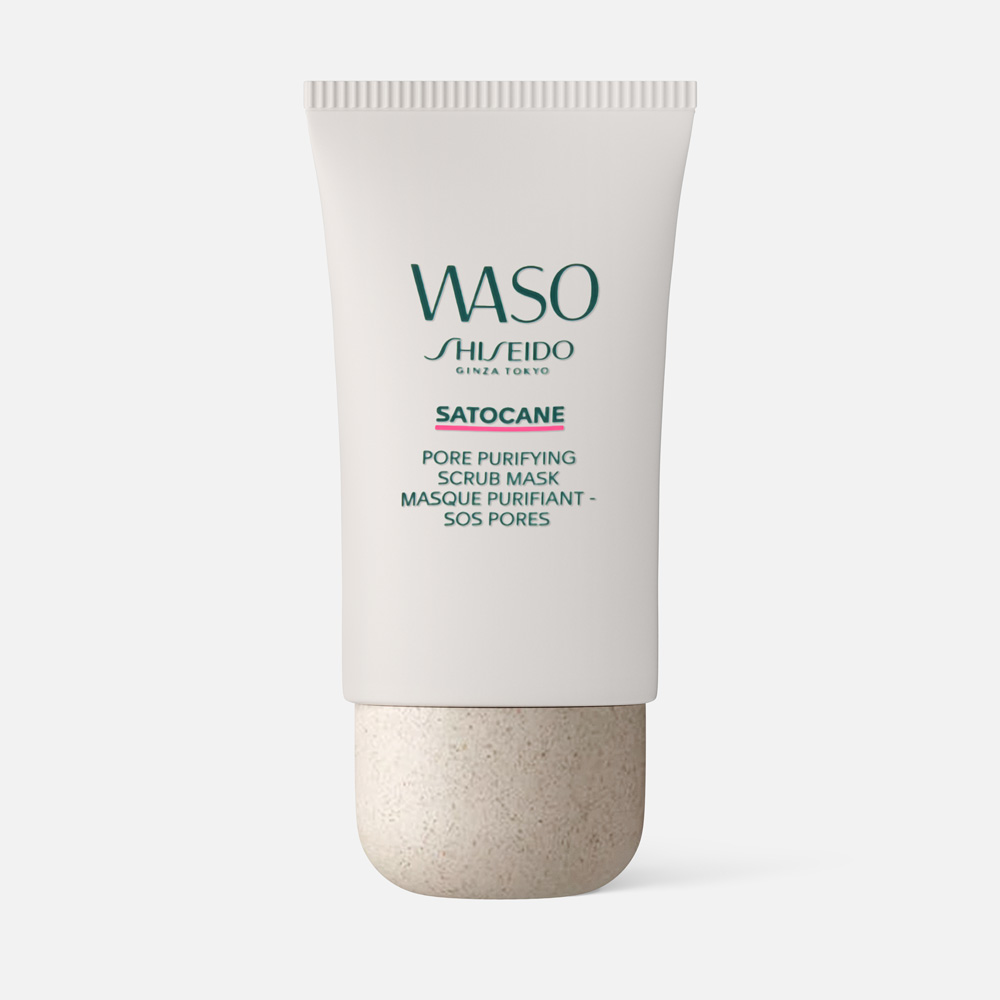 Маска-скраб для лица SHISEIDO Waso Satocane Pore Purifying Scrub Mask глиняная, 80 мл