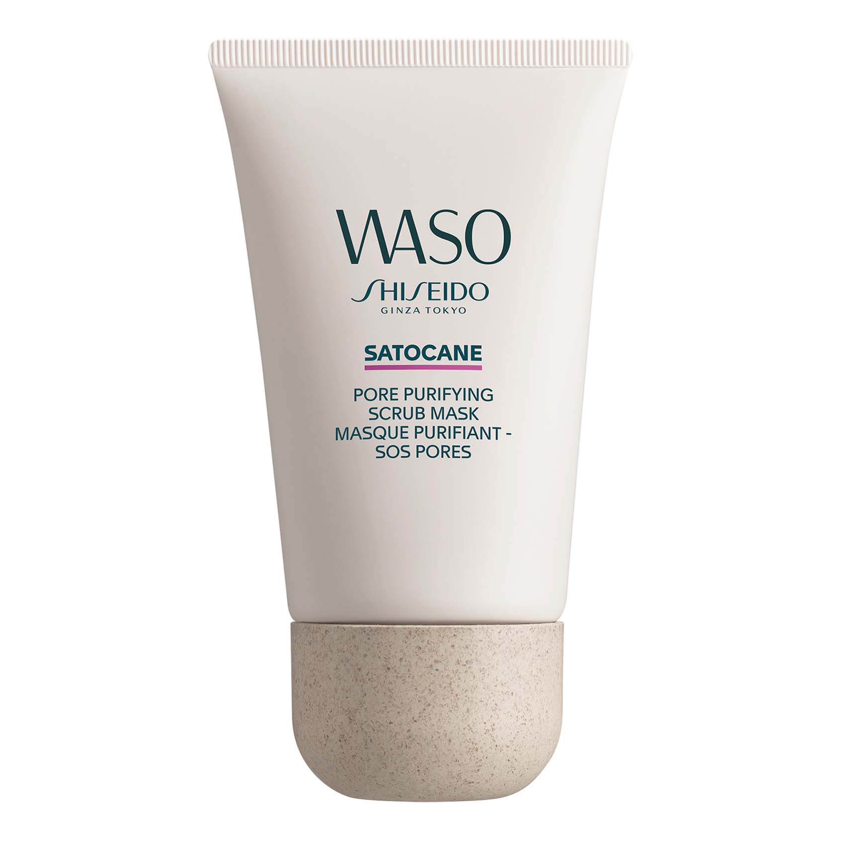 фото Маска-скраб глиняная для лица shiseido waso satocane pore purifying scrub mask, 80 мл