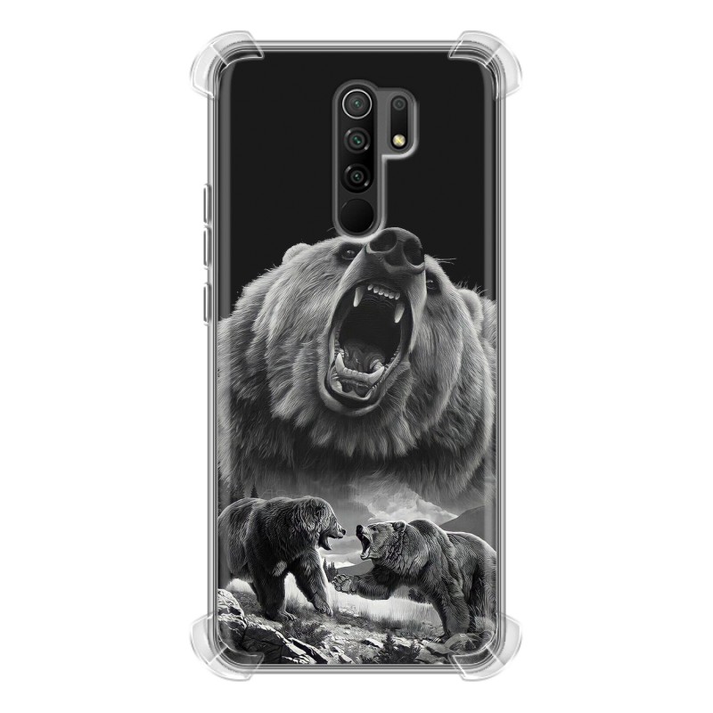 

Чехол 100gadgets для Xiaomi Redmi 9 Схватка медведей