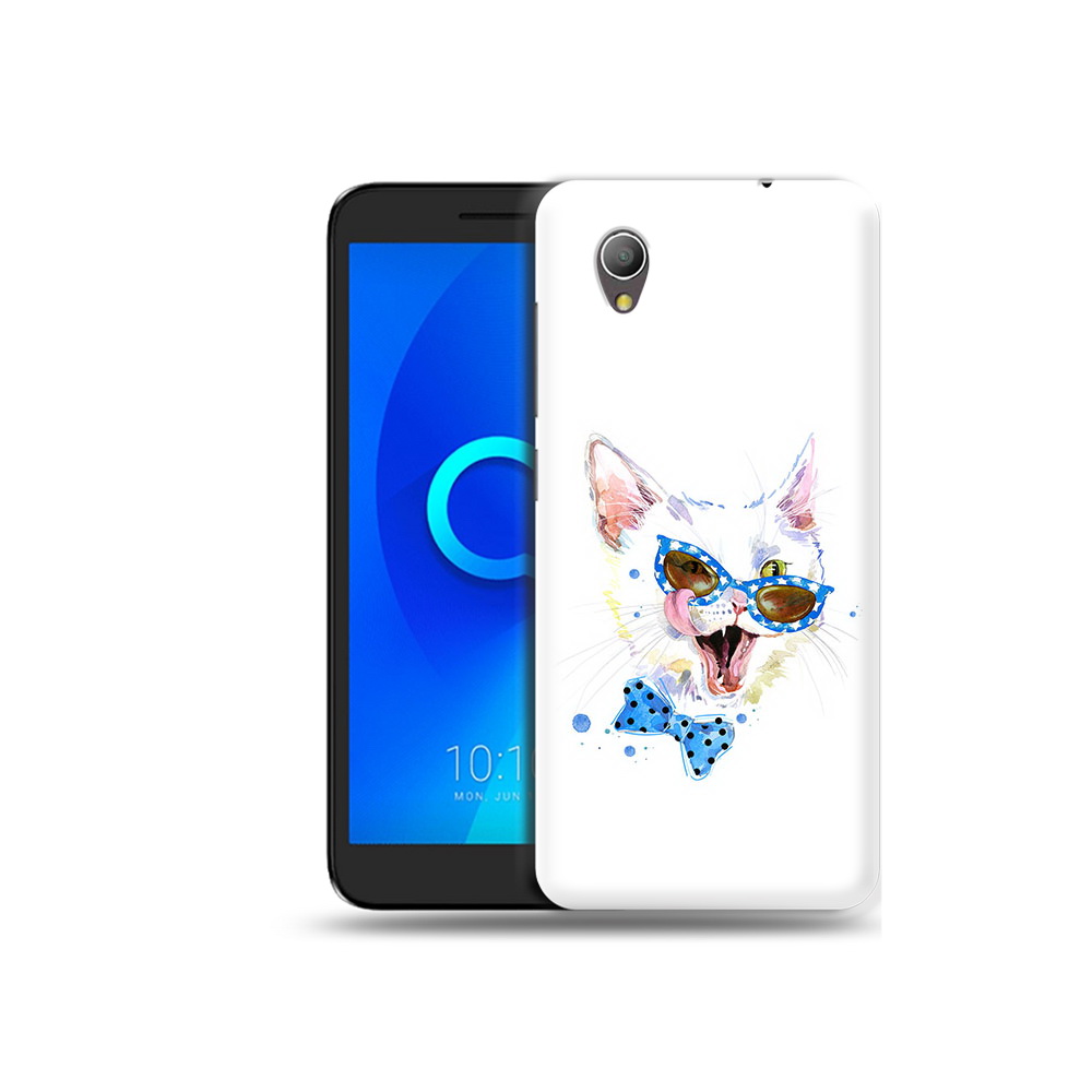 

Чехол MyPads Tocco для Alcatel 1 белый кот (PT227134.658.229), Прозрачный, Tocco