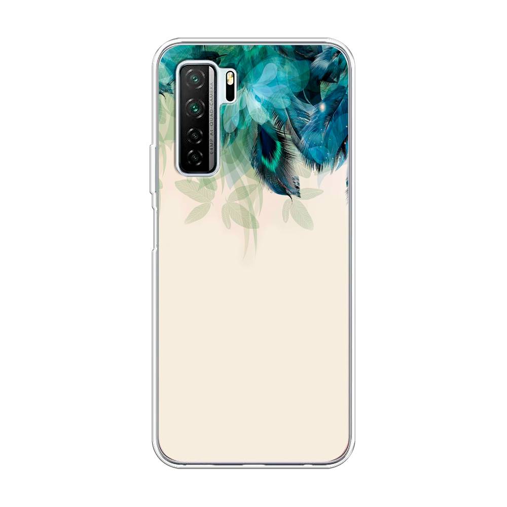 фото Чехол awog "перья голубого цвета" для honor 30s (global)